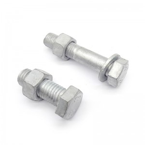 Grau 4.8 Aço Carbono DIN931 DIN933 DIP HOT GALVANIZED HDG HEX parafusos