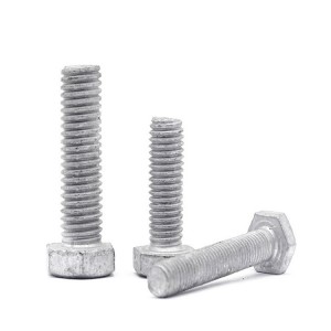 Gred 4.8 Keluli Karbon DIN931 DIN933 Hot Dip Galvanized HDG Hex Bolts