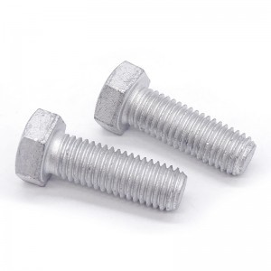 Gred 4.8 Keluli Karbon DIN931 DIN933 Hot Dip Galvanized HDG Hex Bolts