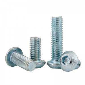 Alta Estrengh Grau 4.8 8,8 10,9 12,9 Galvanizado Azul Branco Branco ISO7380 Button Hex Hex Socket para parafusos