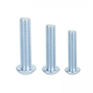 Śruby z łbem sześciokątnym o wysokiej wytrzymałości 4,8 8,8 10,9 12,9 ocynkowane niebiesko-białe ocynkowane ISO7380 z łbem walcowym