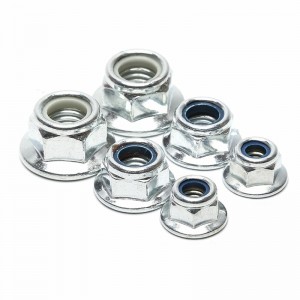 High Strength Grade 4 8 10 12 Steel Galvanized Blue White Zinc Plated DIN6926 DIN1663 Nylon Lock Nuts With Flange Flange Nylock Nuts