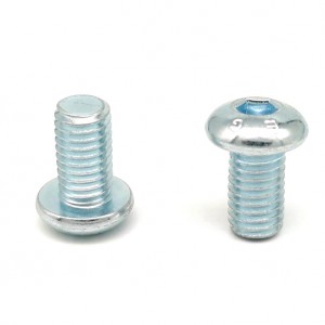 Boulons à douille hexagonale à tête de bouton ISO7380 galvanisés bleu blanc, haute résistance, grade 4,8 8,8 10,9 12,9