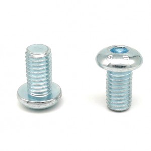 Alta Estrengh Grau 4.8 8,8 10,9 12,9 Galvanizado Azul Branco Branco ISO7380 Button Hex Hex Socket para parafusos
