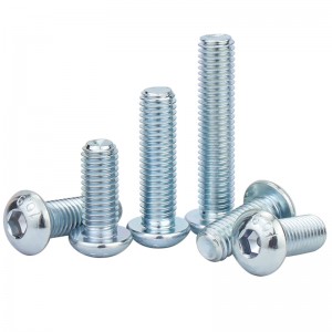 Kekuatan Tinggi Gred 4.8 8.8 10.9 12.9 Bergalvani Biru Putih Zink Bersalut ISO7380 Kepala Butang Soket Hex Bolt