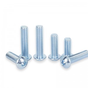 Alta Estrengh Grau 4.8 8,8 10,9 12,9 Galvanizado Azul Branco Branco ISO7380 Button Hex Hex Socket para parafusos