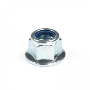A categoria de grande resistência 4 8 10 12 aço galvanizou o zinco branco azul chapeado DIN6926 DIN1663 contraporcas de nylon com flange Nylock Nuts