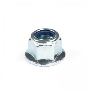 High Strength Grade 4 8 10 12 Steel Galvanized Blue White Zinc Plated DIN6926 DIN1663 Nylon Lock Nuts With Flange Flange Nylock Nuts