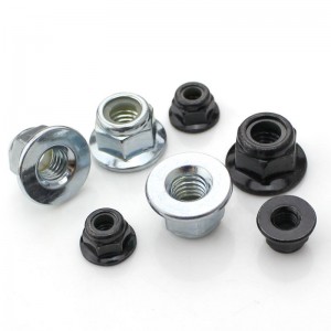 High Strength Grade 4 8 10 12 Steel Galvanized Blue White Zinc Plated DIN6926 DIN1663 Nylon Lock Nuts With Flange Flange Nylock Nuts