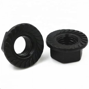 High Strength Grade 4 8 10 12 Steel Black Oxide DIN6923 Hex Flange Nuts