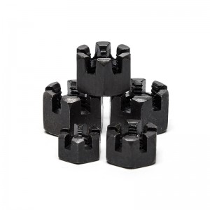 High Strength Grade 4 8 10 12 Steel Black Oxide DIN935 Castle Nuts