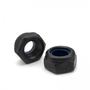 Categoria de grande resistência 4 8 10 12 óxido preto de aço DIN982 DIN985 Contraporcas de nylon Nylock Nuts