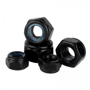 Categoria de grande resistência 4 8 10 12 óxido preto de aço DIN982 DIN985 Contraporcas de nylon Nylock Nuts