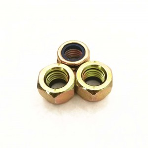 High Strength Grade 4 8 10 12 Steel Color Yellow Zinc Plated DIN982 DIN985 Nylon Lock Nuts Nylock Nuts