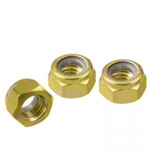 High Strength Grade 4 8 10 12 Steel Color Yellow Zinc Plated DIN982 DIN985 Nylon Lock Nuts Nylock Nuts
