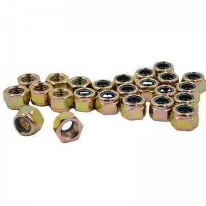 High Strength Grade 4 8 10 12 Steel Color Yellow Zinc Plated DIN982 DIN985 Nylon Lock Nuts Nylock Nuts