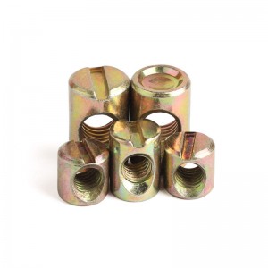 High Strength Grade 4 8 10 12 Steel Color Yellow Zinc Plated Barrel Nuts