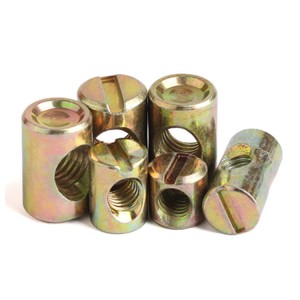 High Strength Grade 4 8 10 12 Steel Color Yellow Zinc Plated Barrel Nuts