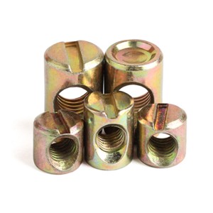 High Strength Grade 4 8 10 12 Steel Color Yellow Zinc Plated Barrel Nuts