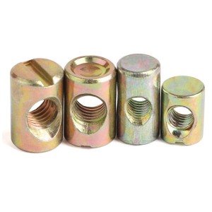 High Strength Grade 4 8 10 12 Steel Color Yellow Zinc Plated Barrel Nuts