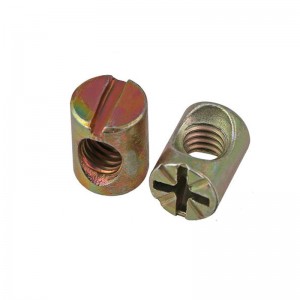 High Strength Grade 4 8 10 12 Steel Color Yellow Zinc Plated Barrel Nuts