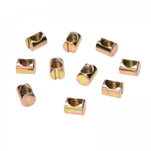 High Strength Grade 4 8 10 12 Steel Color Yellow Zinc Plated Barrel Nuts