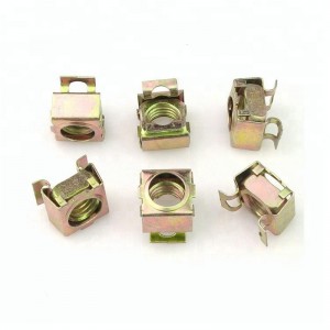 High Strength Grade 4 8 10 12 Steel Color Yellow Zinc Plated Cage Nuts