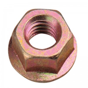 High Strength Grade 4 8 10 12 Steel Color Yellow Zinc Plated DIN6923 Hex Flange Nuts