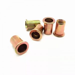 High Strength Grade 4 8 10 12 Steel Color Yellow Zinc Plated DIN7340 Rivet Nuts
