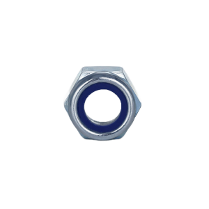 ความแข็งแรงสูงเกรด 4 8 10 12 เหล็กชุบสังกะสีสีฟ้าสีขาวชุบสังกะสี DIN982 DIN985 ไนลอนล็อคถั่ว Nylock Nuts