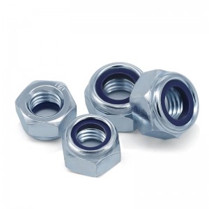 High Strength Grade 4 8 10 12 Steel Galvanized Blue White Zinc Plated DIN982 DIN985 Nylon Lock Nuts Nylock Nuts