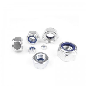 High Strength Grade 4 8 10 12 Steel Galvanized Blue White Zinc Plated DIN982 DIN985 Nylon Lock Nuts Nylock Nuts