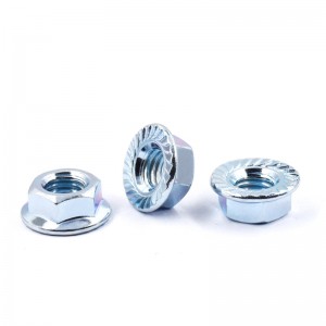 High Strength Grade 4 8 10 12 Steel Galvanized Blue White Zinc Plated DIN6923 Hex Flange Nuts