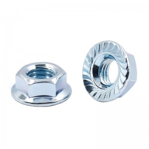 A categoria de grande resistência 4 8 10 12 aço galvanizado branco azul zinco chapeado DIN6923 encanta as porcas da flange