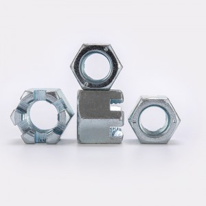Kekuatan Tinggi Gred 4 8 10 12 Keluli Galvanized Blue White Zinc Plated DIN935 Kacang Istana