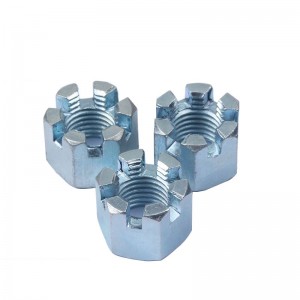 Kekuatan Tinggi Gred 4 8 10 12 Keluli Galvanized Blue White Zinc Plated DIN935 Kacang Istana