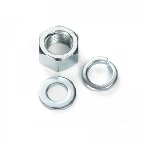 Alta resistência grau 4 8 10 12 aço galvanizado azul branco zinco DIN934 Nozes hexadecimais