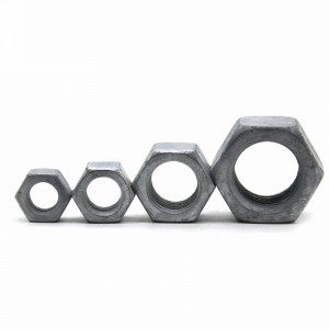 Grado de alta resistencia 4 8 10 12 tuercas hexagonales galvanizadas en caliente de acero DIN934