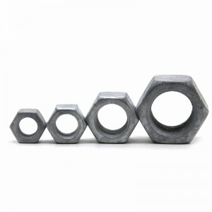 High Strength Grade 4 8 10 12 Steel Hot Dip Galvanized DIN934 Hex Nuts