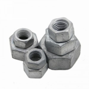 Grado de alta resistencia 4 8 10 12 tuercas hexagonales galvanizadas en caliente de acero DIN934