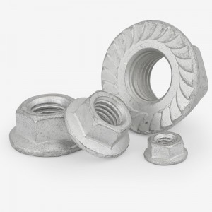 A categoria de grande resistência 4 8 10 12 HDG galvanizados por imersão a quente de aço chapeados DIN6923 encanta as porcas de flange