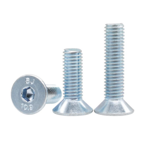 High Strength Grade 4.8 8.8 10.9 12.9 Galvanized White Blue Zinc Plated DIN7991 CSK Flat Head Hex Socket Bolts