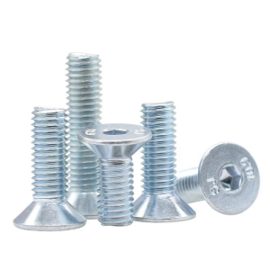 High Strength Grade 4.8 8.8 10.9 12.9 Galvanized White Blue Zinc Plated DIN7991 CSK Flat Head Hex Socket Bolts