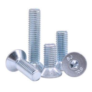 High Strength Grade 4.8 8.8 10.9 12.9 Galvanized White Blue Zinc Plated DIN7991 CSK Flat Head Hex Socket Bolts