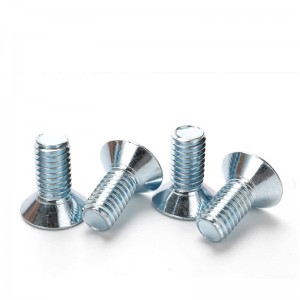 High Strength Grade 4.8 8.8 10.9 12.9 Galvanized White Blue Zinc Plated DIN7991 CSK Flat Head Hex Socket Bolts