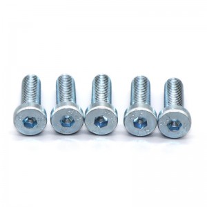 High Strength Grade 4.8 8.8 10.9 12.9 Steel Galvanized White Blue Zinc Plated DIN7984 Low Head Hex Socket Bolts