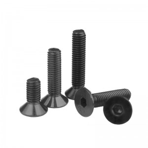 High Strength Grade 4.8 8.8 10.9 12.9 Black Oxide DIN7991 CSK Flat Head Hex Socket Bolts