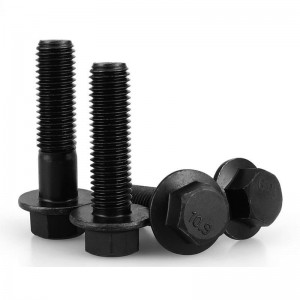 High Strength Grade 4.8 8.8 10.9 12.9 Black Oxide DIN6921 Flange Bolts