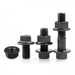 High Strength Grade 4.8 8.8 10.9 12.9 Black Oxide DIN6921 Flange Bolts