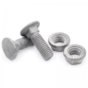 Kekuatan Tinggi Gred 4.8 8.8 10.9 12.9 Hot Dip Galvanized HDG DIN603 Carriage Bolts